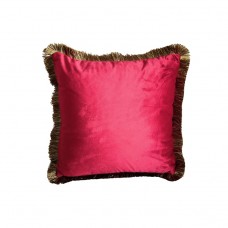 Cuscino frangiato rosso 